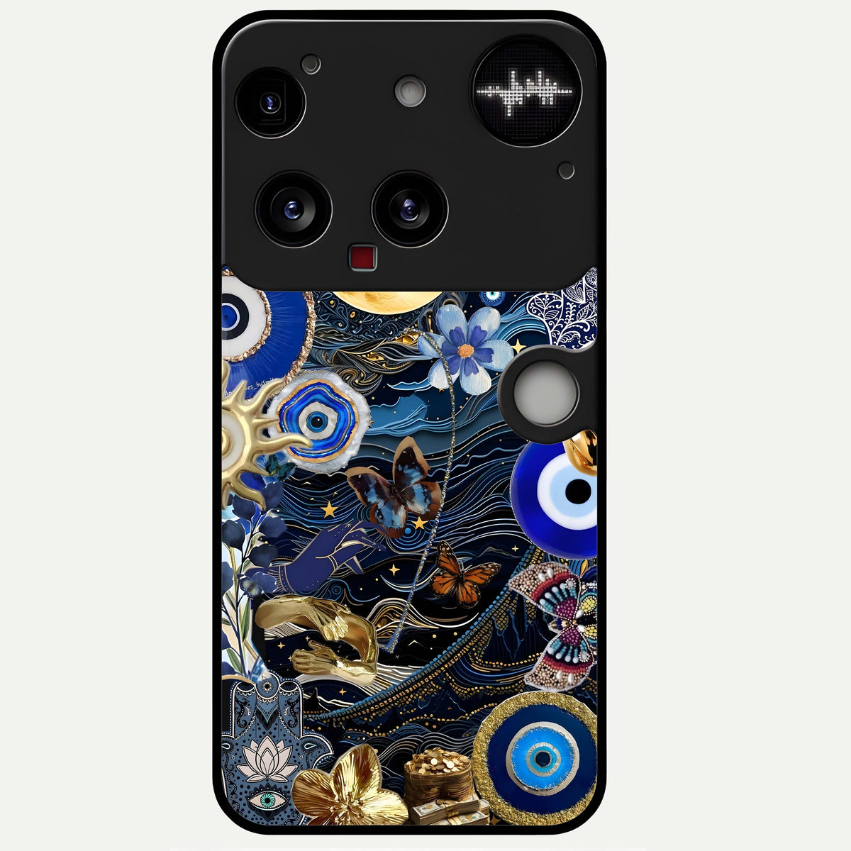  Golden Moon Magic Glass Case For Nothing Phone 3 back cover – full design glossy printed glass finish