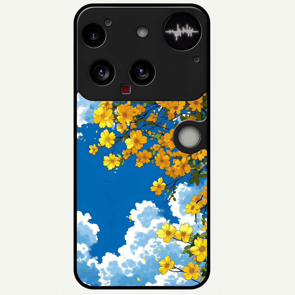  Golden Petal Sky Glass Case For Nothing Phone 3 back cover – full design glossy printed glass finish