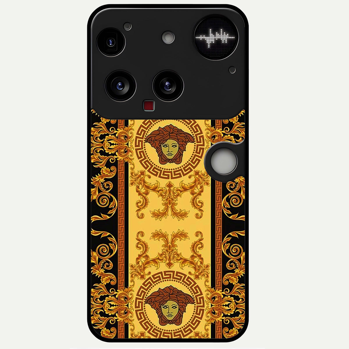  Golden Royal Heritage Glass Case For Nothing Phone 3 back cover – full design glossy printed glass finish