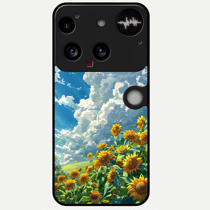 Golden Sun Glory Glass Case For Nothing Phone 3 back cover – full design glossy printed glass finish