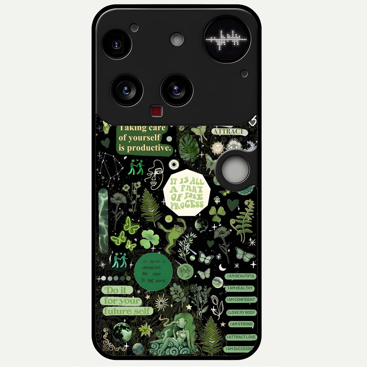  Green Mandala Pattern Glass Case For Nothing Phone 3 back cover – full design glossy printed glass finish