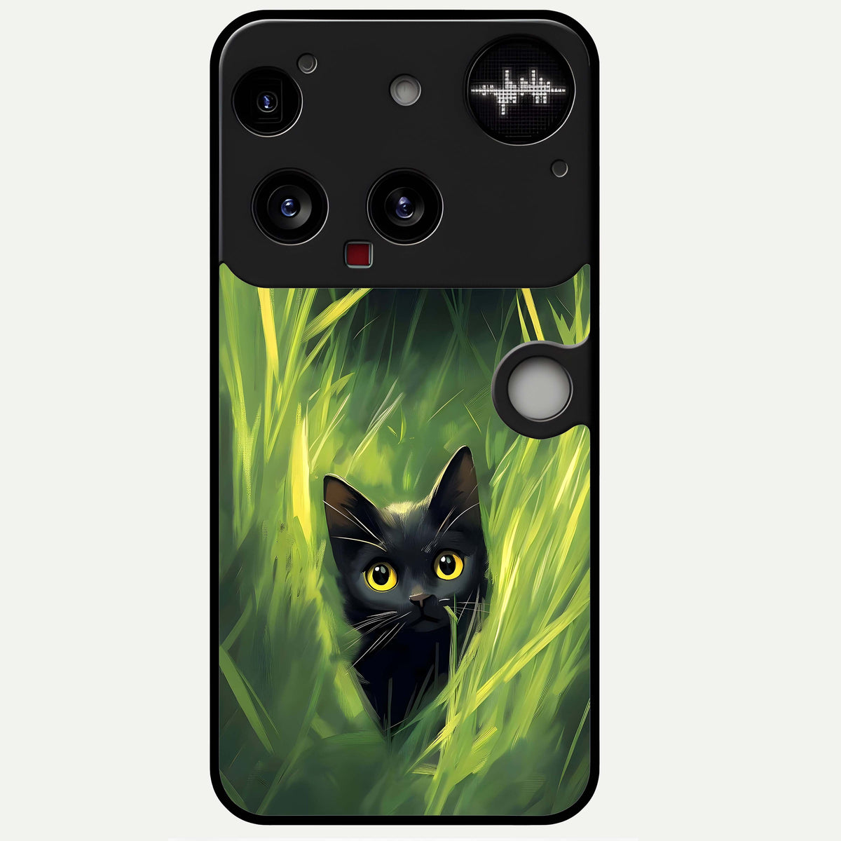  Hidden Cat Whisper Glass Case For Nothing Phone 3 back cover – full design glossy printed glass finish
