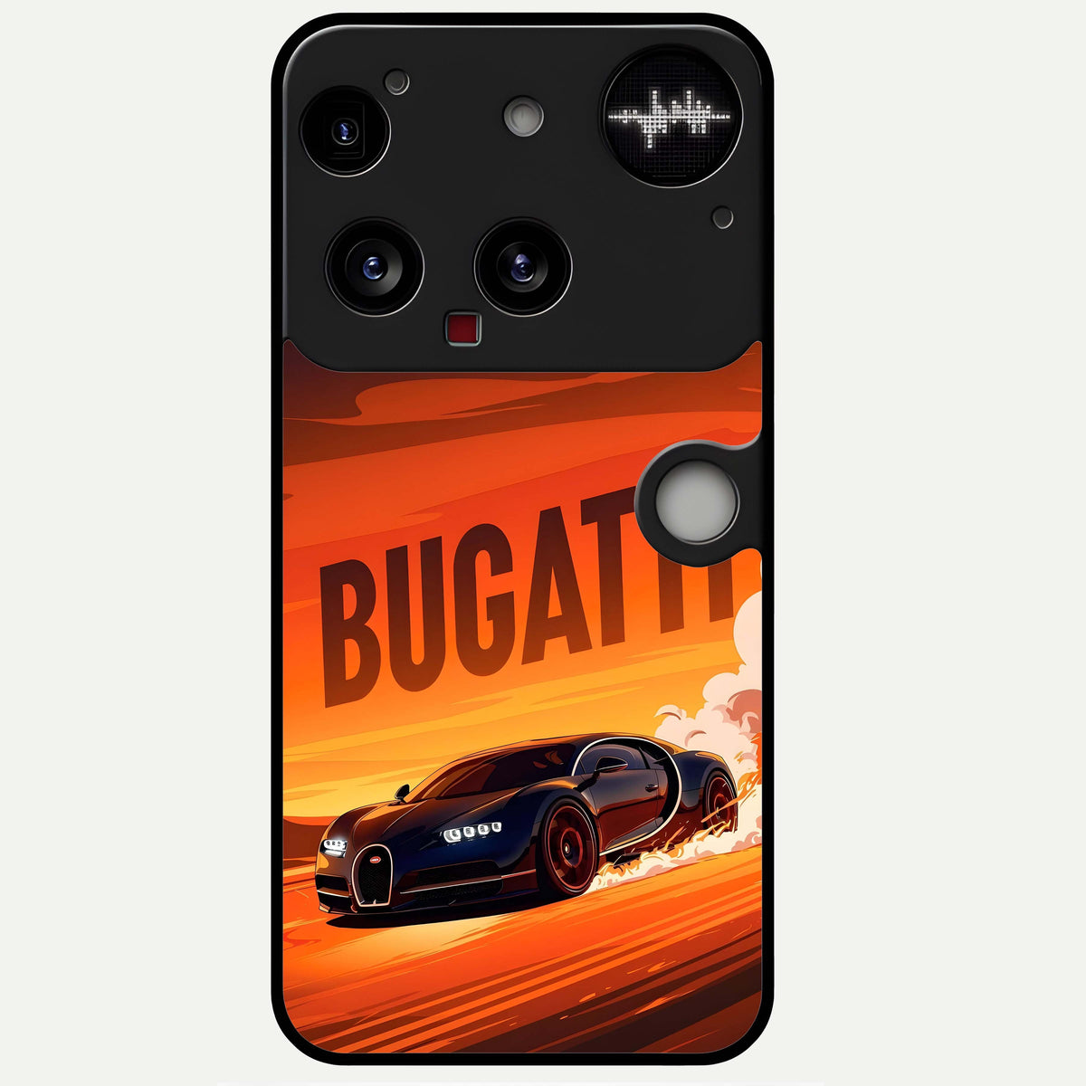  Inferno Bugatti Storm Glass Case For Nothing Phone 3 back cover – full design glossy printed glass finish