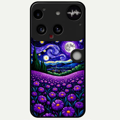  Lavender Moon Field Glass Case For Nothing Phone 3 back cover – full design glossy printed glass finish