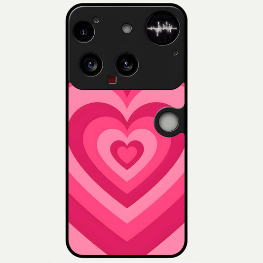  Layered Love Hearts Glass Case For Nothing Phone 3 back cover – full design glossy printed glass finish