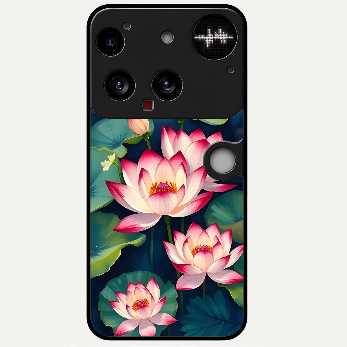  Lotus Dream Serenity Glass Case For Nothing Phone 3 back cover – full design glossy printed glass finish