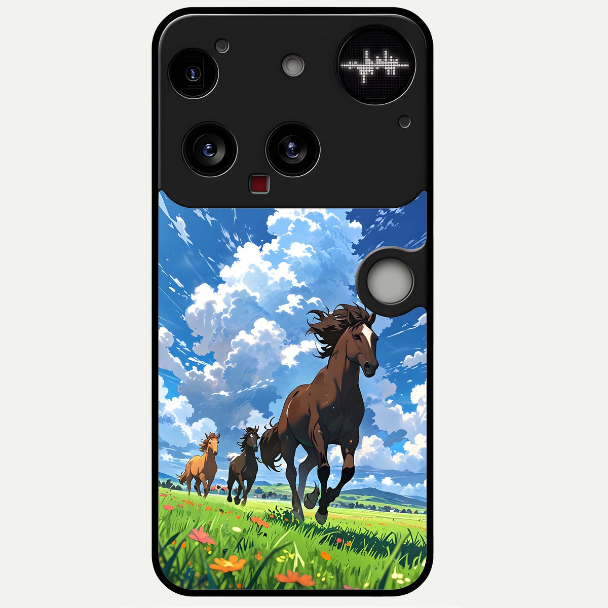 Majestic Horses Galloping Glass Case For Nothing Phone 3 back cover – full design glossy printed glass finish