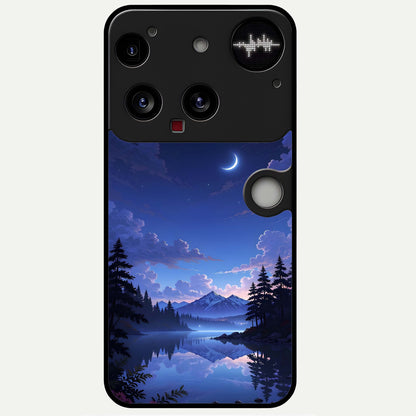  Midnight Lake Peace Glass Case For Nothing Phone 3 back cover – full design glossy printed glass finish