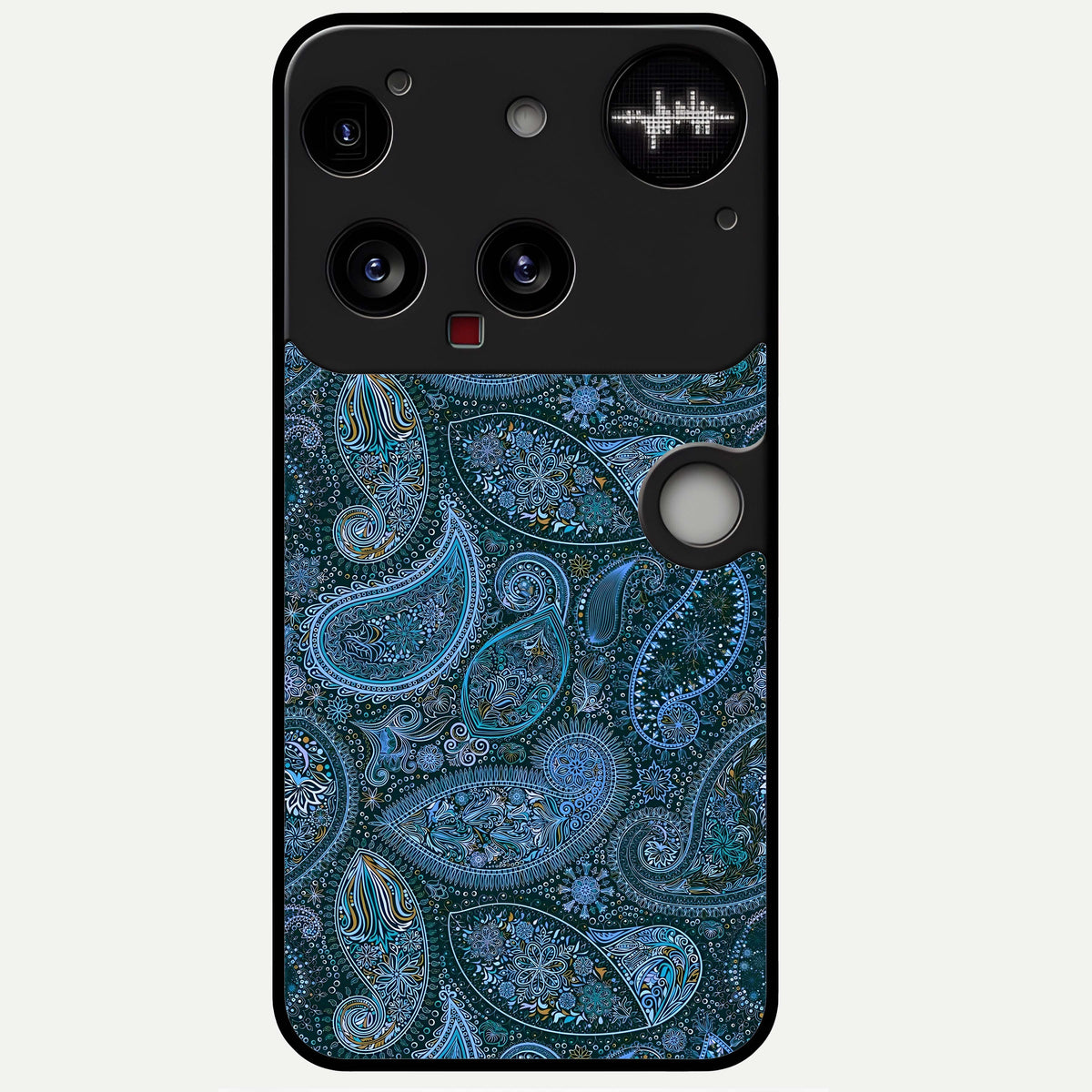  Midnight Paisley Glow Glass Case For Nothing Phone 3 back cover – full design glossy printed glass finish