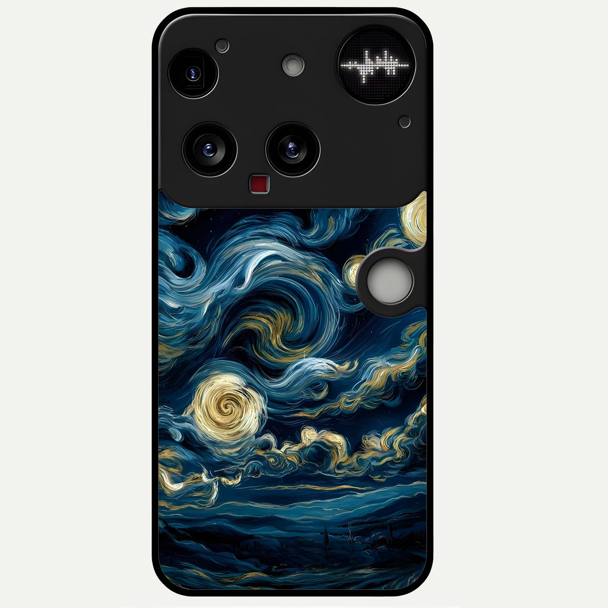  Midnight Sky Whirl Glass Case For Nothing Phone 3 back cover – full design glossy printed glass finish
