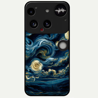  Midnight Sky Whirl Glass Case For Nothing Phone 3 back cover – full design glossy printed glass finish