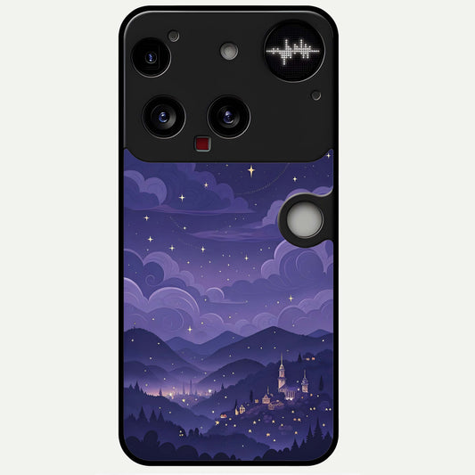  Minimal Night View Glass Case For Nothing Phone 3 back cover – full design glossy printed glass finish