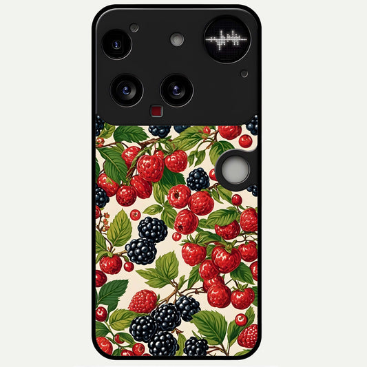  Mixed Berry Collage Glass Case For Nothing Phone 3 back cover – full design glossy printed glass finish