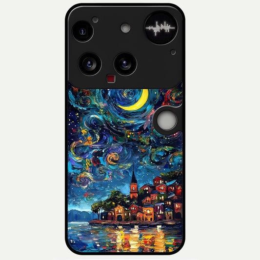  Moonlight Harbor Glow Glass Case For Nothing Phone 3 back cover – full design glossy printed glass finish
