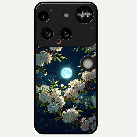  Moonlit Blossom Dream Glass Case For Nothing Phone 3 back cover – full design glossy printed glass finish