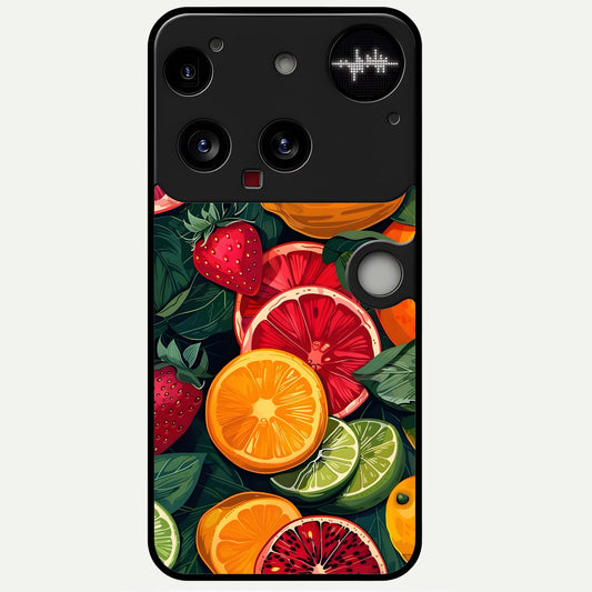  Multiple Fruits Glass Case For Nothing Phone 3 back cover – full design glossy printed glass finish