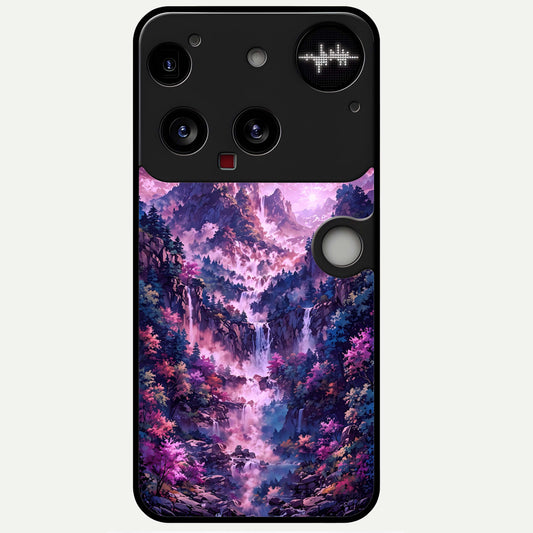 Mystic Cascade Peaks Glass Case For Nothing Phone 3 back cover – full design glossy printed glass finish