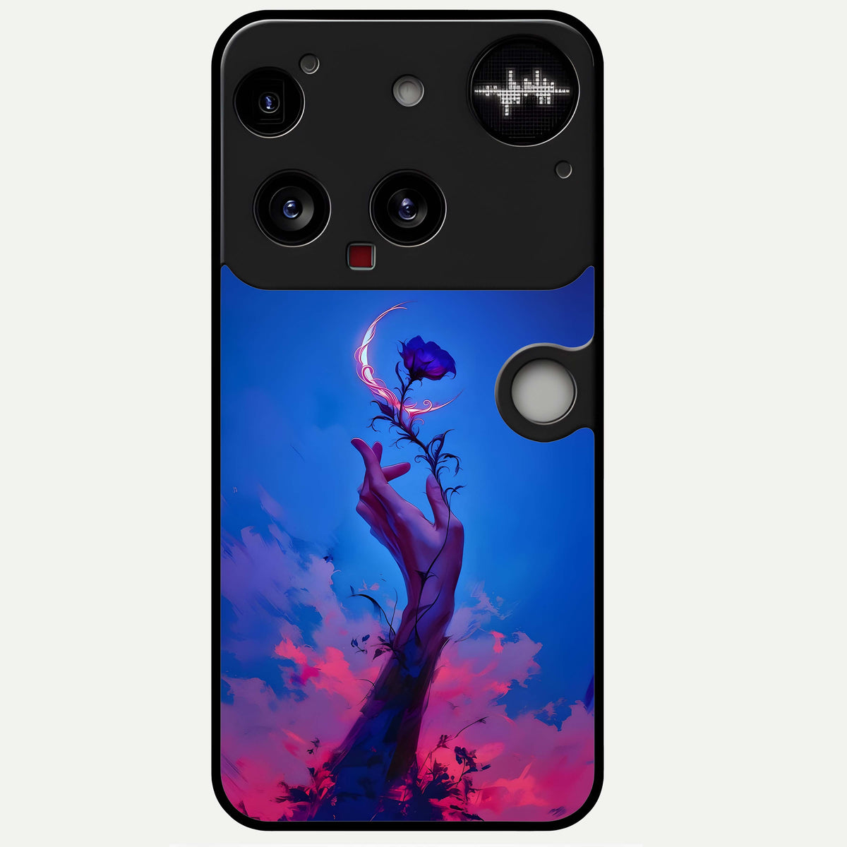  Mystic Hand Glass Case For Nothing Phone 3 back cover – full design glossy printed glass finish