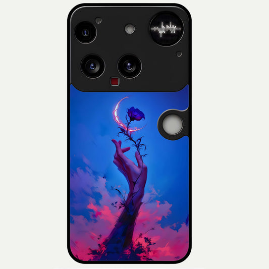  Mystic Hand Glass Case For Nothing Phone 3 back cover – full design glossy printed glass finish