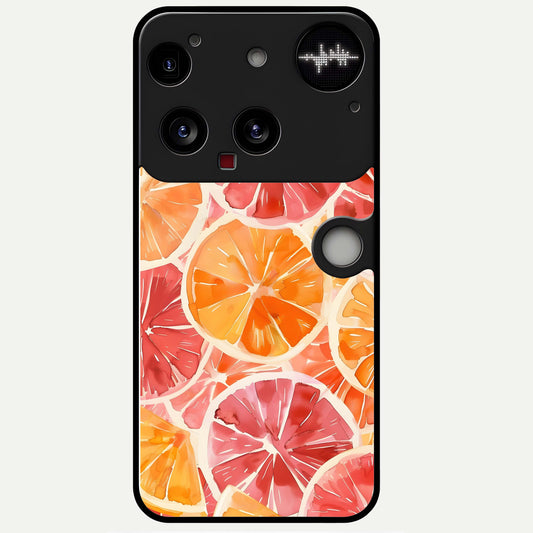  Orange Fruits Pattern Glass Case For Nothing Phone 3 back cover – full design glossy printed glass finish