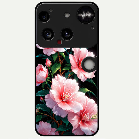  Peach Flower Glass Case For Nothing Phone 3 back cover – full design glossy printed glass finish