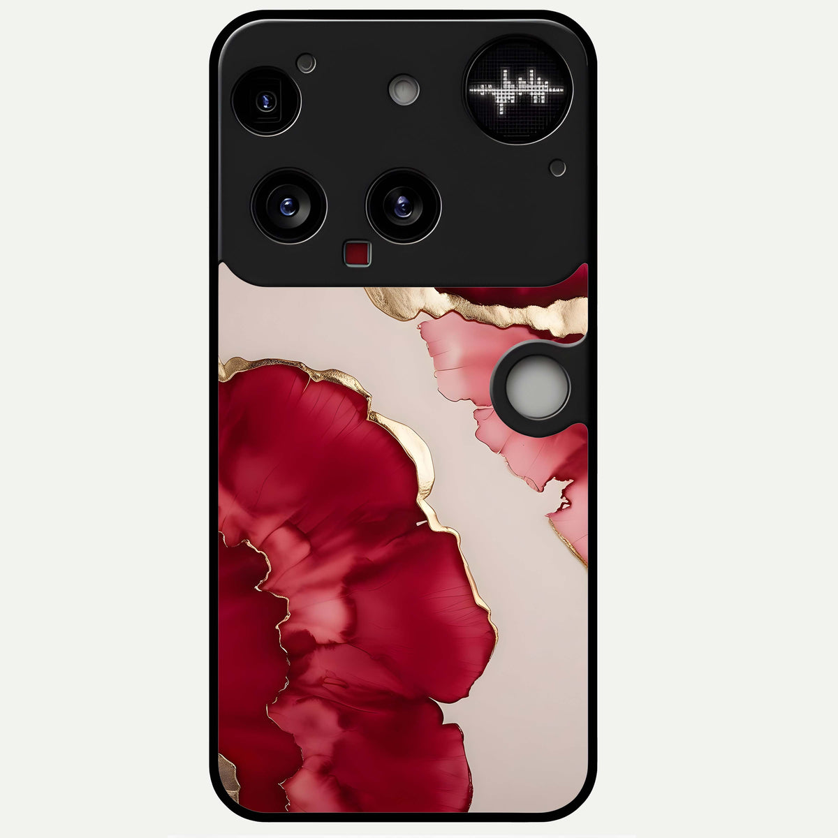  Pink And White Marble Glass Case For Nothing Phone 3 back cover – full design glossy printed glass finish