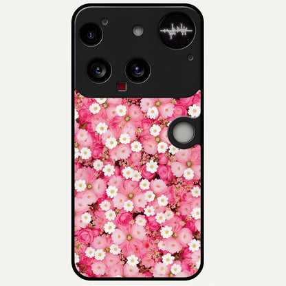  Pink Daisy Bliss Glass Case For Nothing Phone 3 back cover – full design glossy printed glass finish