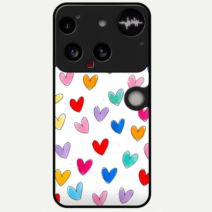  Playful Love Doodles Glass Case For Nothing Phone 3 back cover – full design glossy printed glass finish