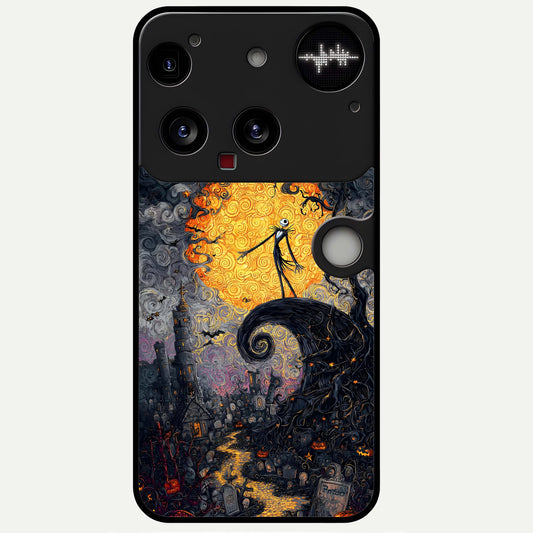  Pumpkin Moonlight Tale Glass Case For Nothing Phone 3 back cover – full design glossy printed glass finish