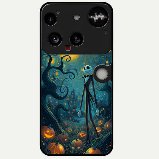  Pumpkin Moon Night Glass Case For Nothing Phone 3 back cover – full design glossy printed glass finish