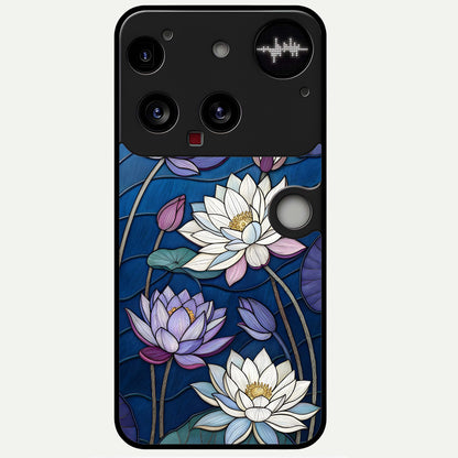  Purple Lotus Stained Glass Case For Nothing Phone 3 back cover – full design glossy printed glass finish
