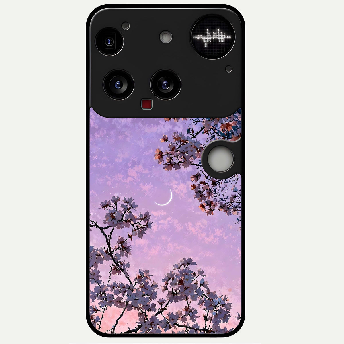  Purple Serenity Moon Glass Case For Nothing Phone 3 back cover – full design glossy printed glass finish