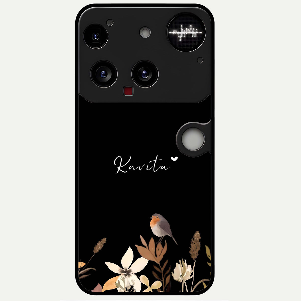  Quiet Garden Tune Custom Name Glass Case For Nothing Phone 3 back cover – full design glossy printed glass finish