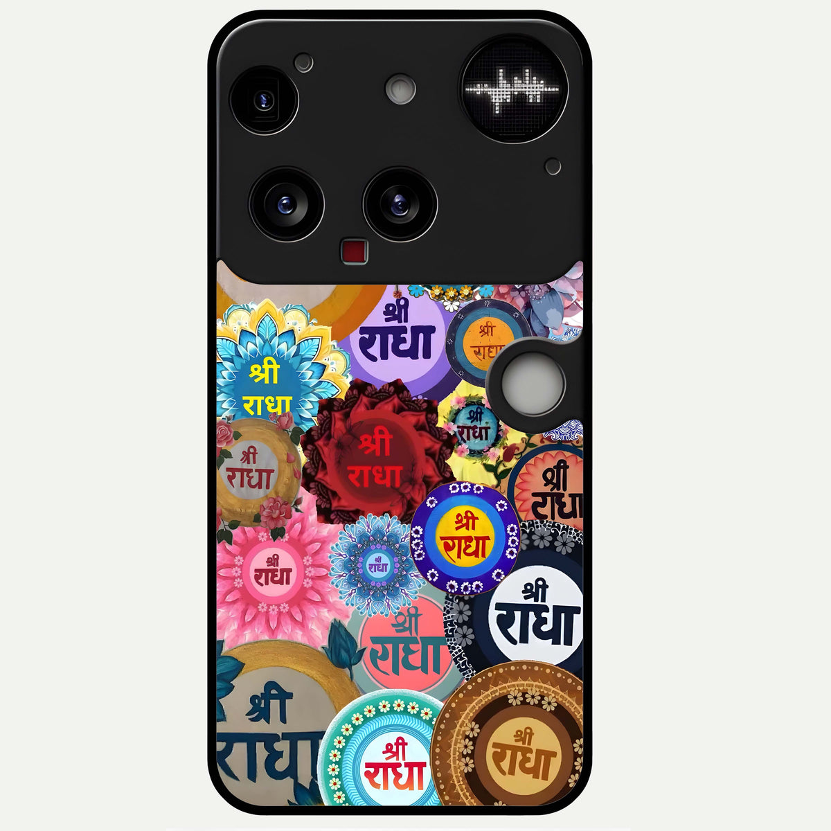  Radha Divine Bloom Glass Case For Nothing Phone 3 back cover – full design glossy printed glass finish