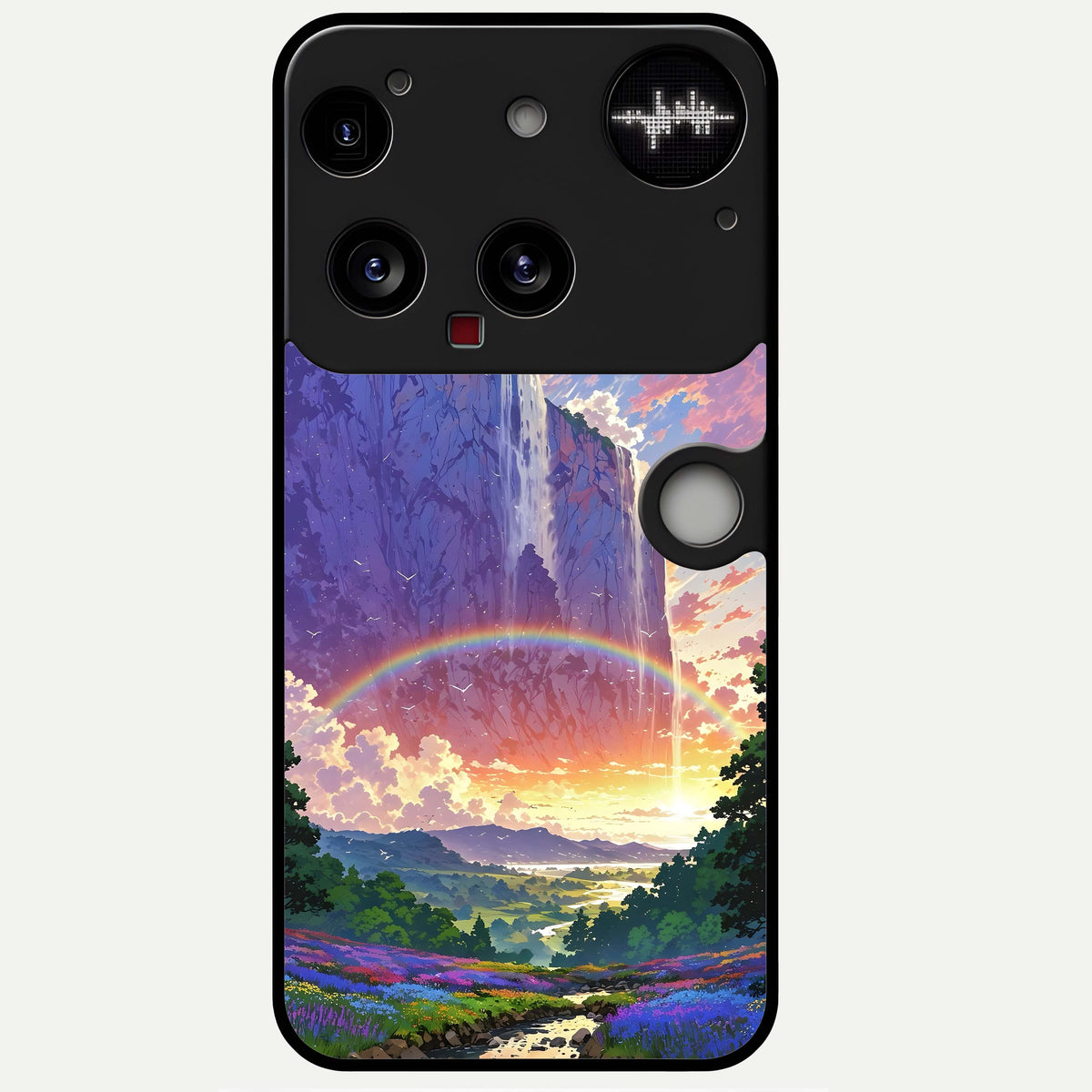  Rainbow Valley Dream Glass Case For Nothing Phone 3 back cover – full design glossy printed glass finish