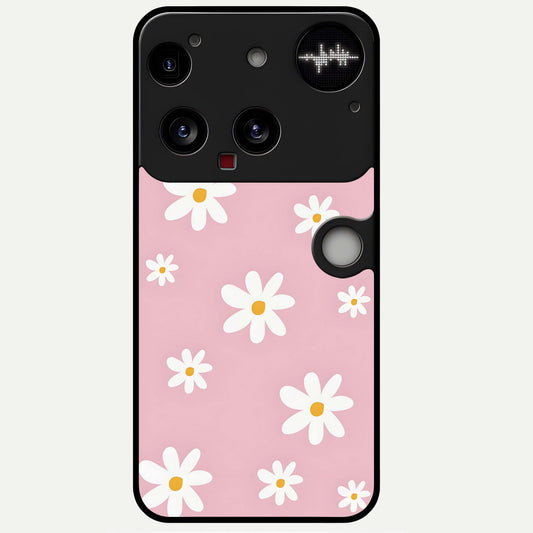  Soft Daisy Bliss Glass Case For Nothing Phone 3 back cover – full design glossy printed glass finish