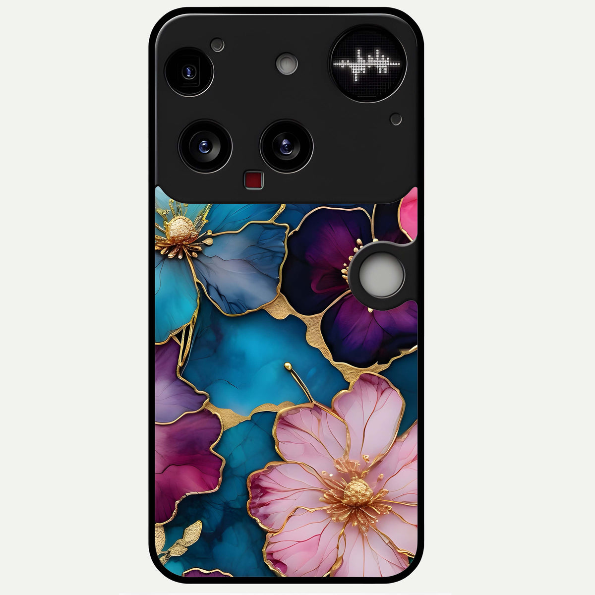  Sparkle Floral Glass Case For Nothing Phone 3 back cover – full design glossy printed glass finish