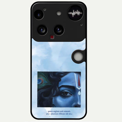  Spiritual Krishna Glass Case For Nothing Phone 3 back cover – full design glossy printed glass finish
