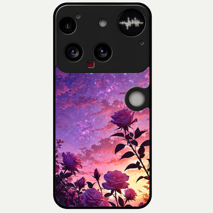  Starlit Rose Twilight Glass Case For Nothing Phone 3 back cover – full design glossy printed glass finish