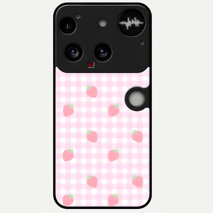  Strawberry Picnic Love Glass Case For Nothing Phone 3 back cover – full design glossy printed glass finish