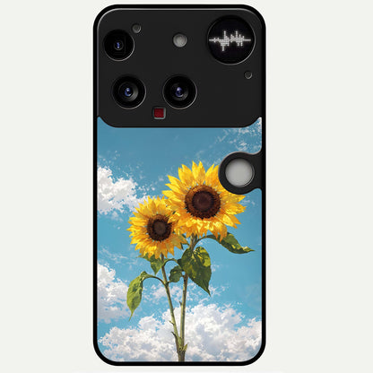  Sunlit Daisy Glow Glass Case For Nothing Phone 3 back cover – full design glossy printed glass finish