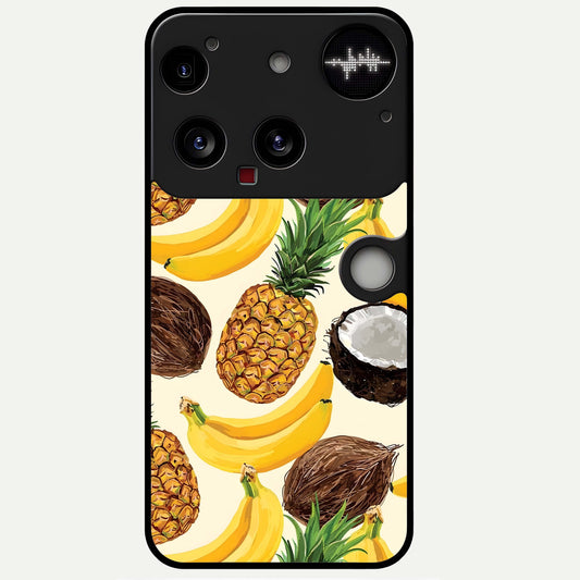  Tropical Fruit Mood Glass Case For Nothing Phone 3 back cover – full design glossy printed glass finish