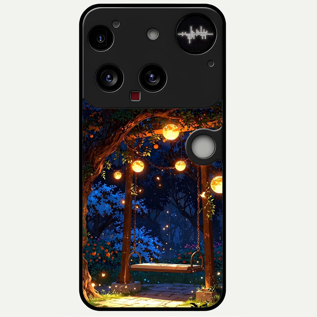  Twilight Garden Swing Glass Case For Nothing Phone 3 back cover – full design glossy printed glass finish