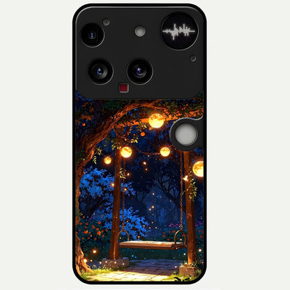  Twilight Garden Swing Glass Case For Nothing Phone 3 back cover – full design glossy printed glass finish