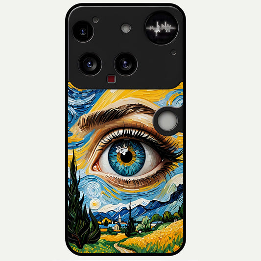  Van Gogh Eye Glass Case For Nothing Phone 3 back cover – full design glossy printed glass finish