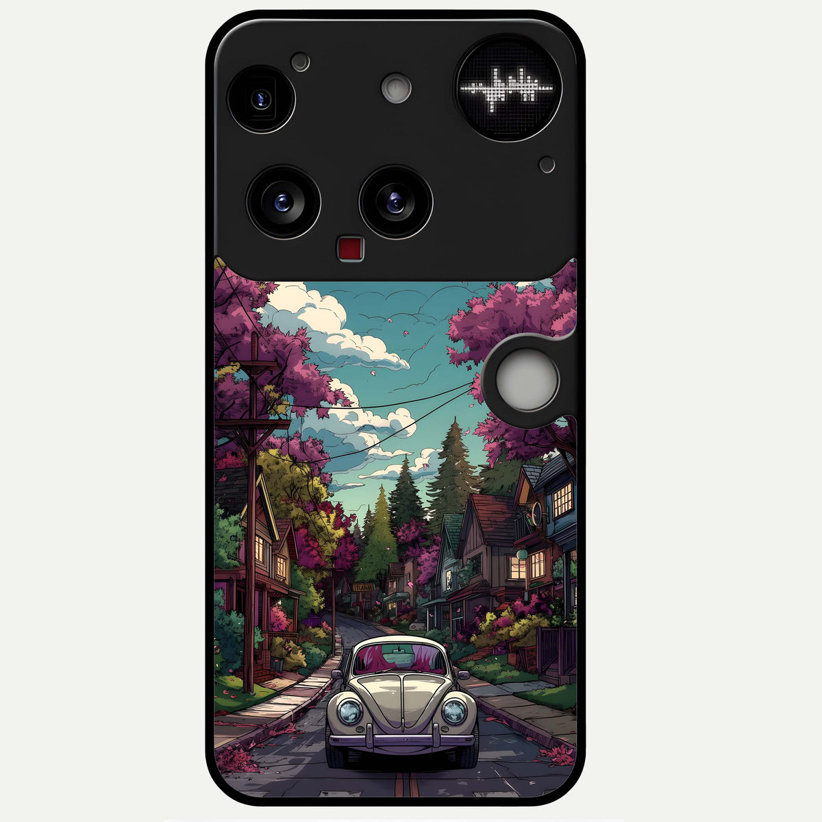  Vintage Street Drive Glass Case For Nothing Phone 3 back cover – full design glossy printed glass finish