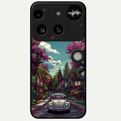  Vintage Street Drive Glass Case For Nothing Phone 3 back cover – full design glossy printed glass finish