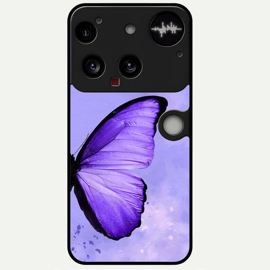  Violet Dream Wing Glass Case For Nothing Phone 3 back cover – full design glossy printed glass finish