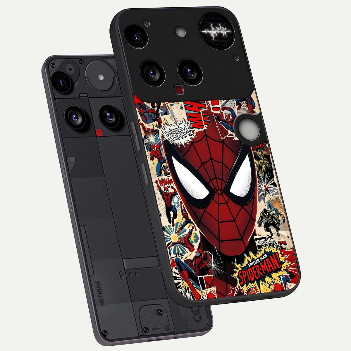  Aesthetic Wonder Spider phone case For Nothing Phone 3 showing premium glass back cover with detailed artwork