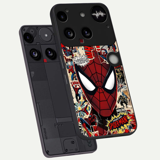  Aesthetic Wonder Spider phone case For Nothing Phone 3 showing premium glass back cover with detailed artwork